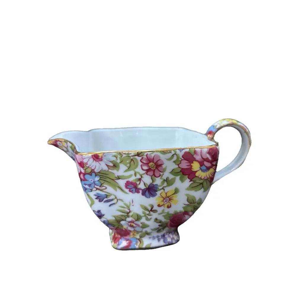 Vtg Godinger Royal Cotswolds Creamer English Tradition Floral Chintz Porcelain